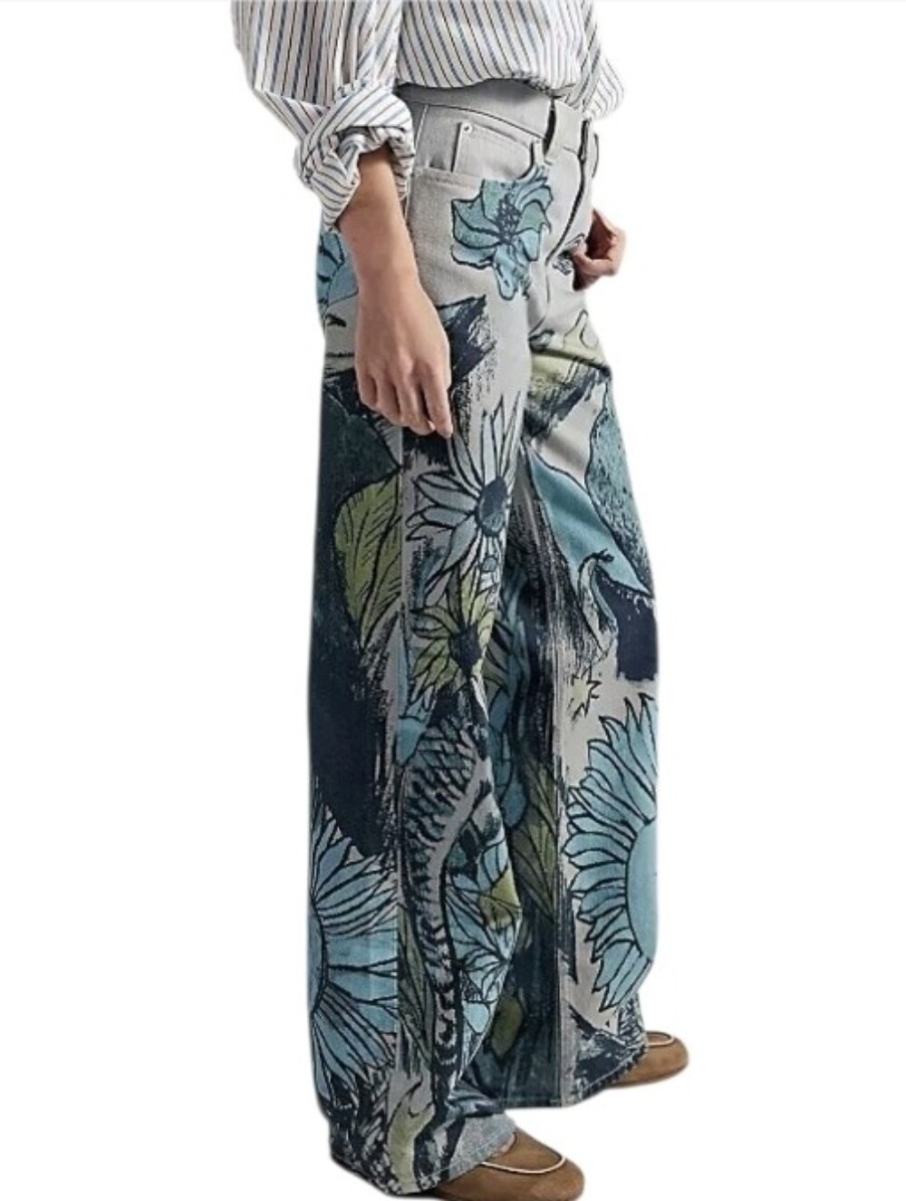 Free People We The Free Tinsley Printed Jeans Size 28 NWT - Picture 2 of 14